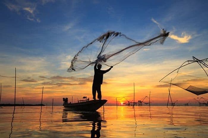 Ubon Lake Fisherman