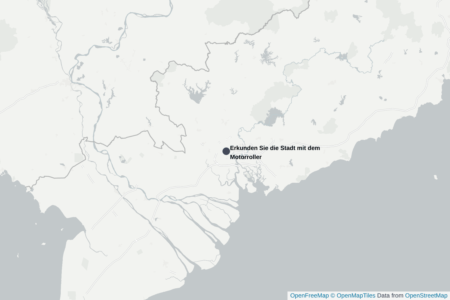 Karte von Erkunden Sie die Stadt mit dem Motorroller